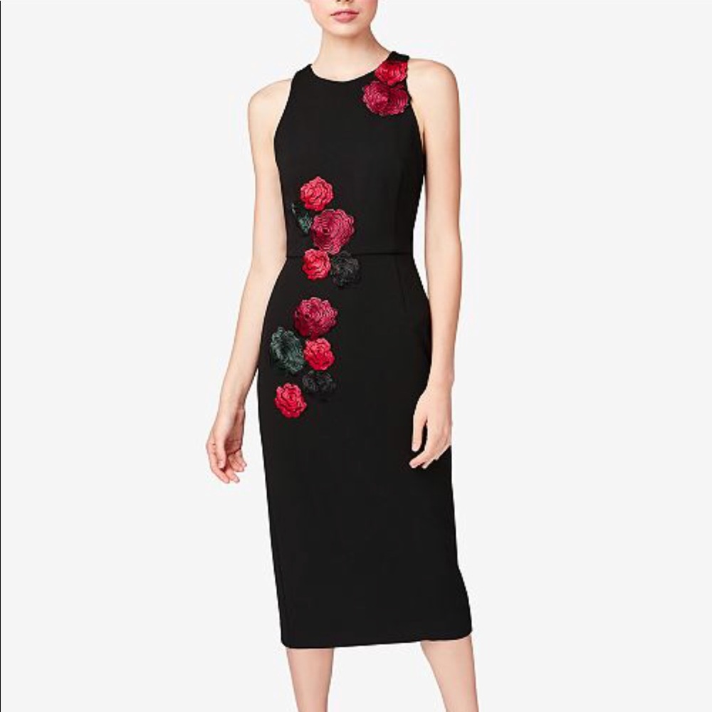 Betsey Johnson black midi cocktail dress